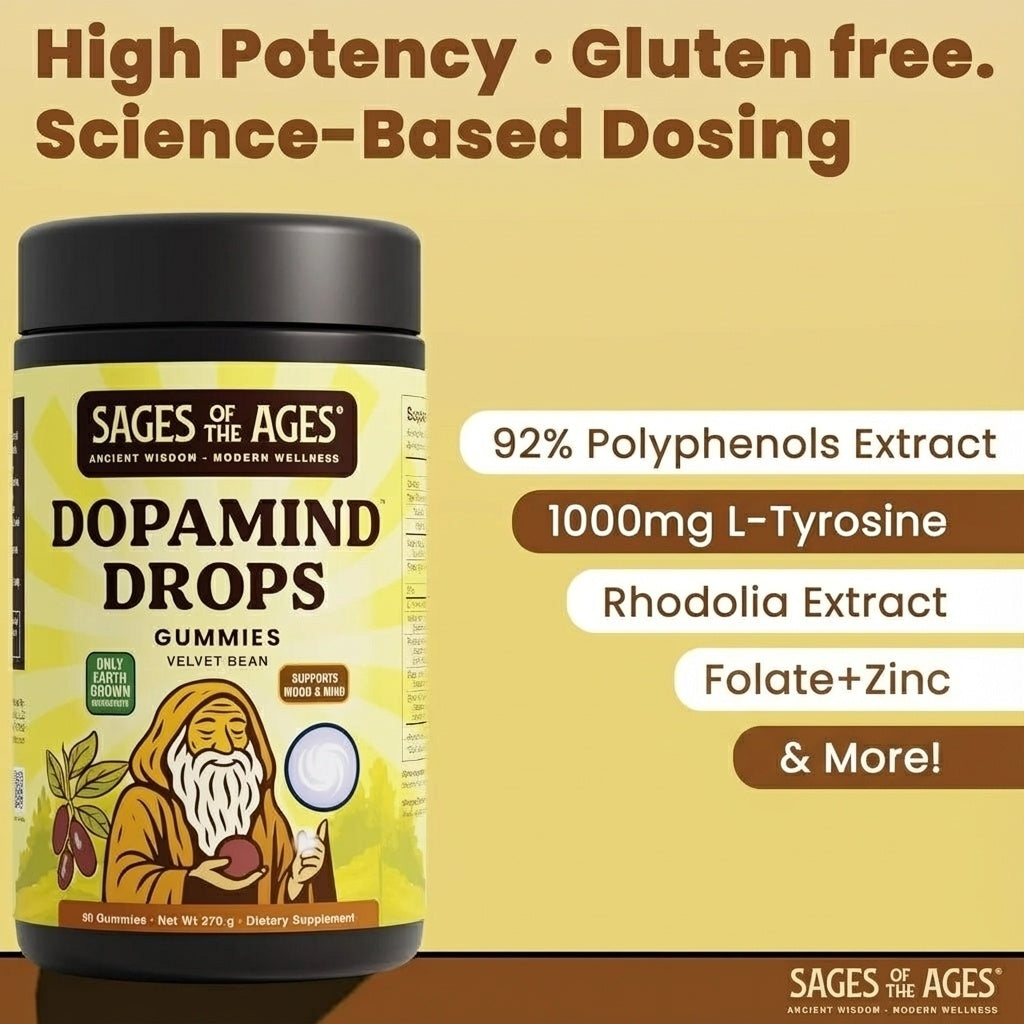 DopaMind L-Tyrosine Focus & Mood Gummies – Sages of the Ages, image 5