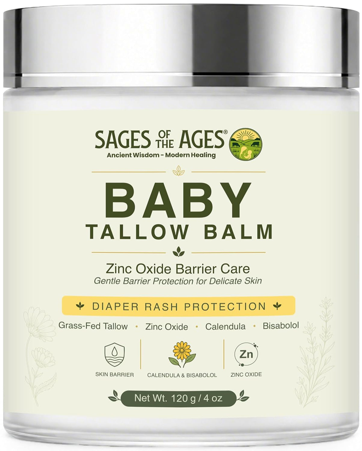 Tallow & Zinc Baby Diaper Balm – Sages of the Ages
